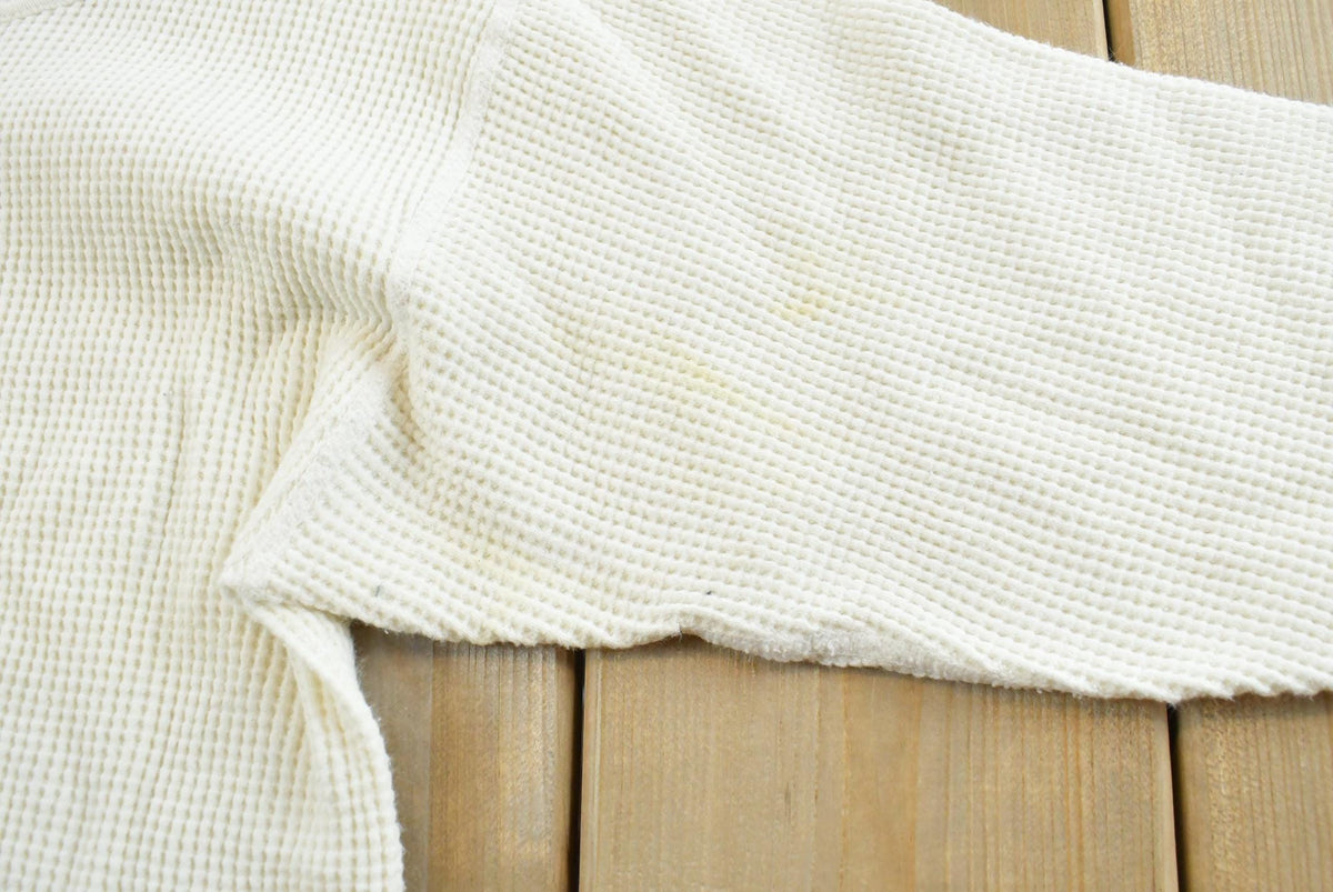 Vintage 1980s Morgan Mills Waffle Knit Long Sleeve Mens M from propervintagecanada