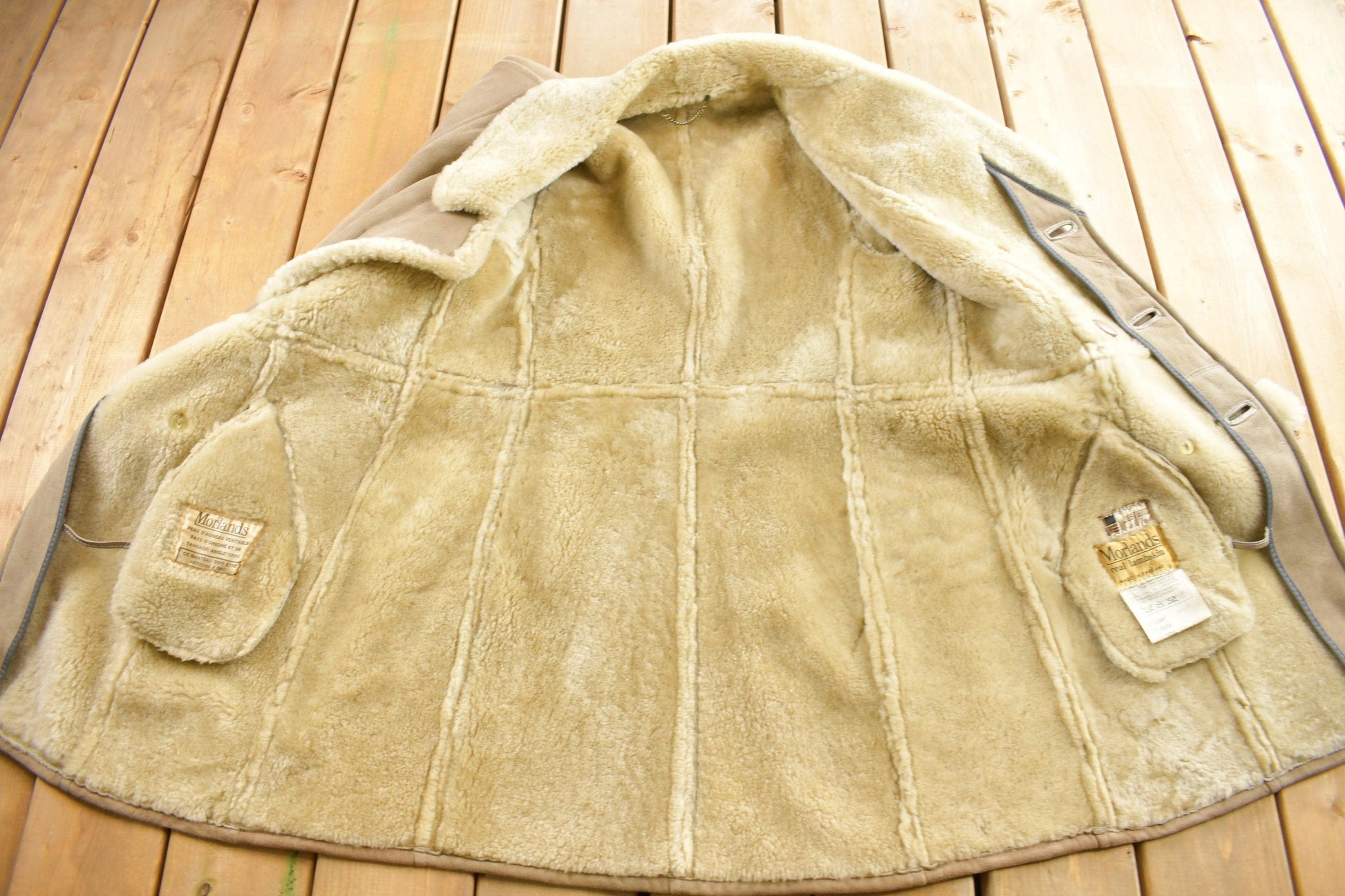 Vintage 1980s Morlands Lambskin Shearling Leather Jacket Men's Medium from propervintagecanada