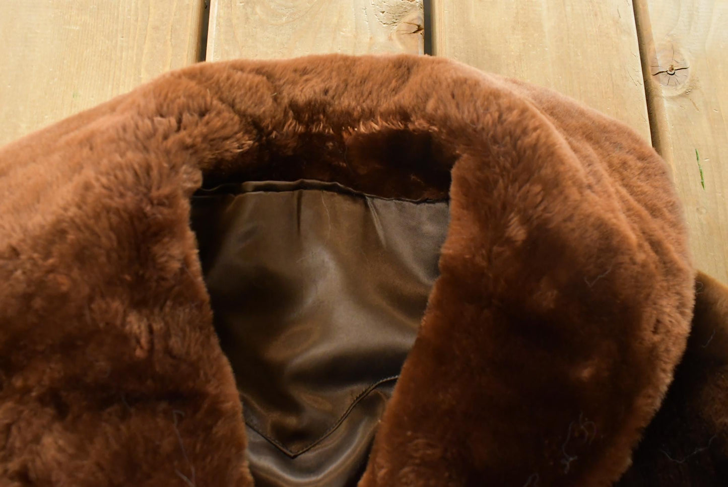 Vintage 1980s Mouton Fur Coat Adult Large Men's Large from propervintagecanada