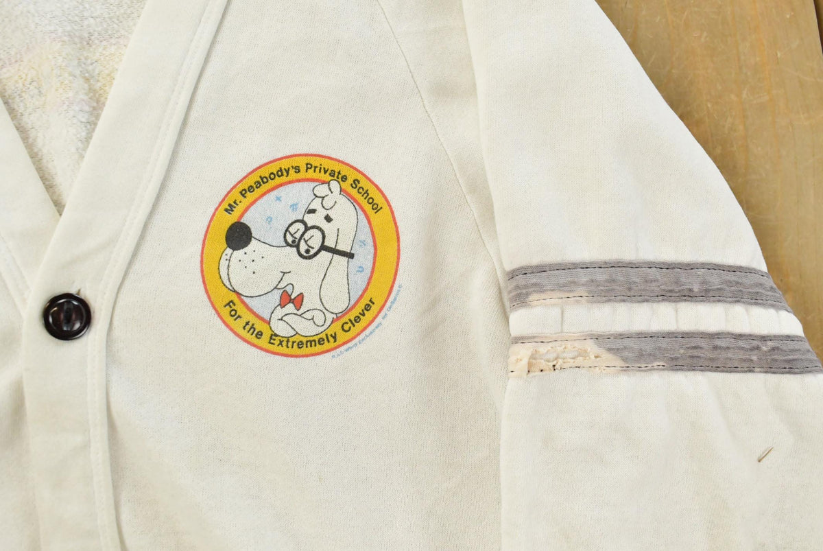 Vintage 1980s Mr.Peabody's Private School Cardigan Sweatshirt Men's M from propervintagecanada