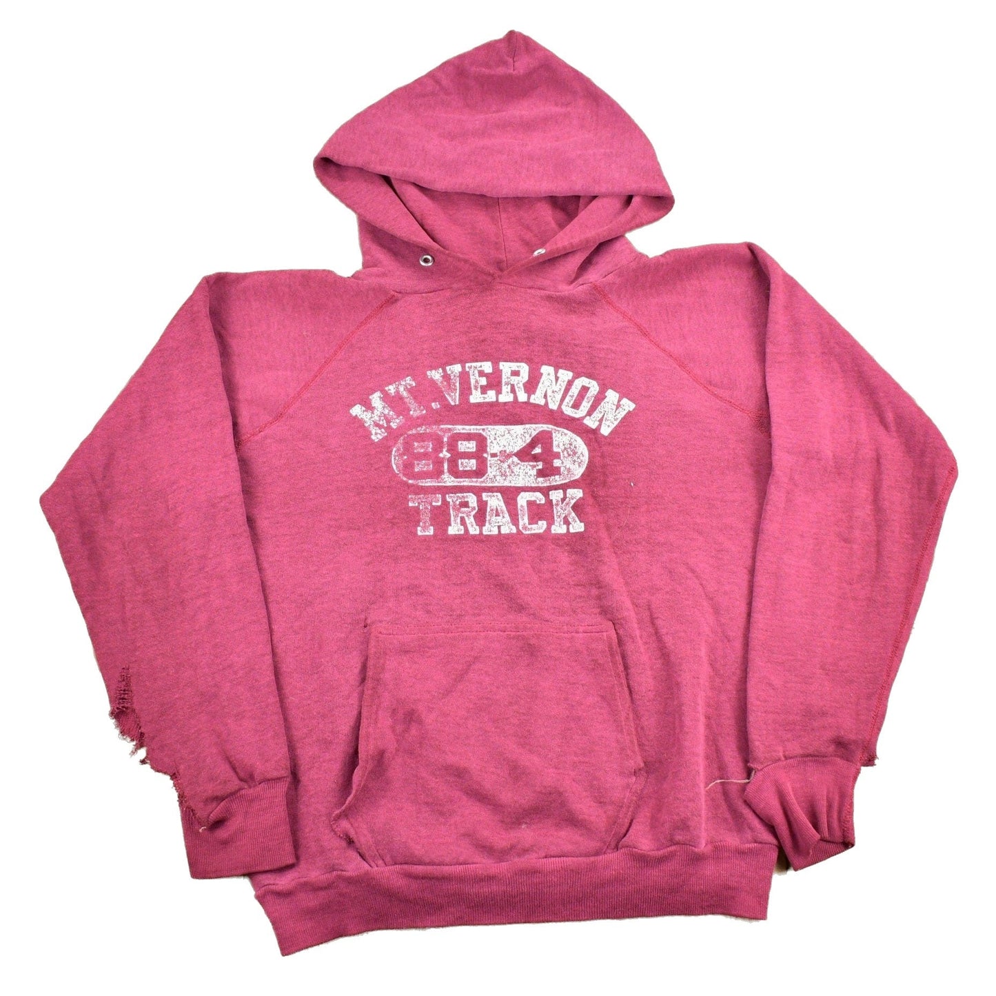 Vintage 1980s Mt Vernon Track Graphic Hoodie Men's Small from propervintagecanada