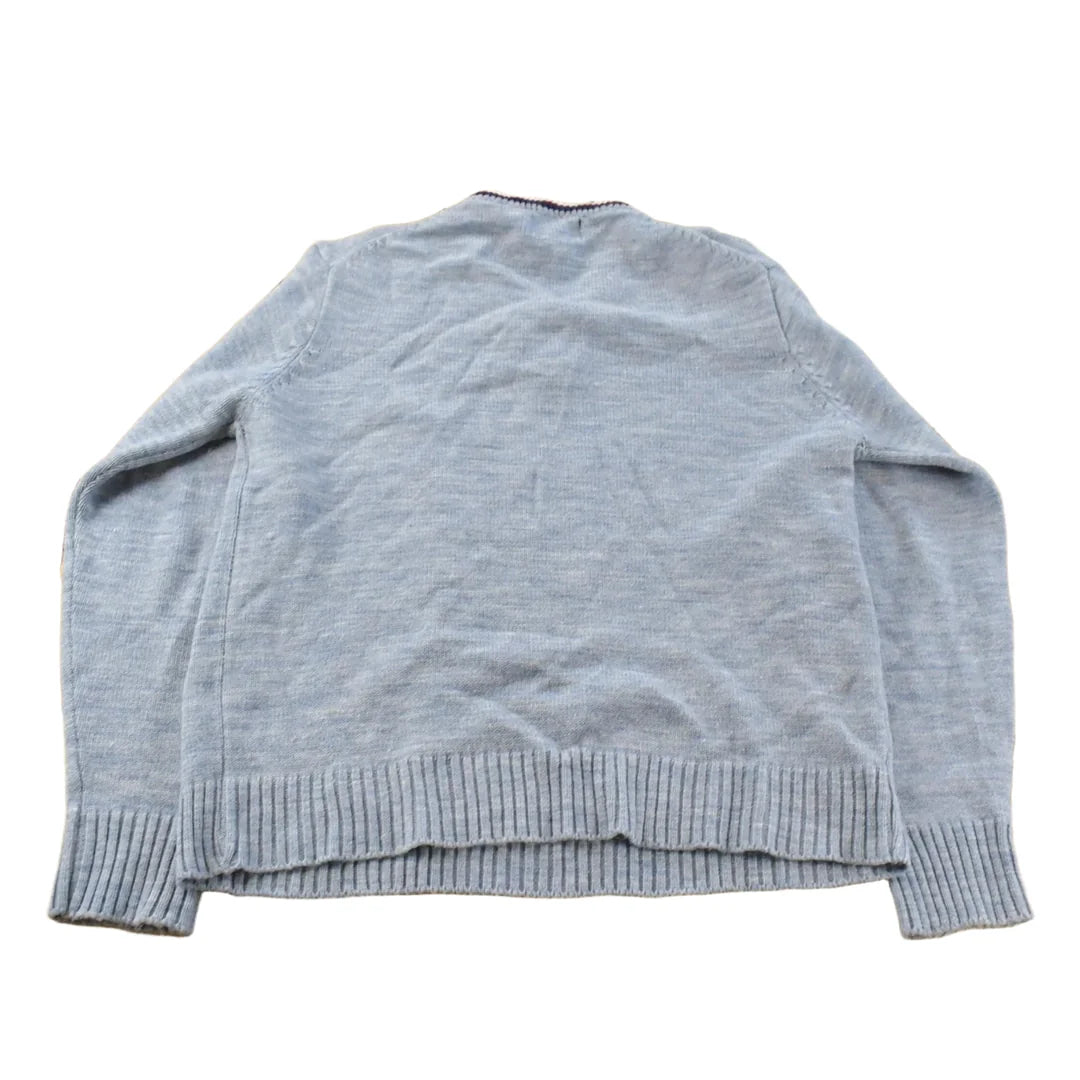 Vintage 1980s National V-Neck Knit Sweater Men's Medium from propervintagecanada