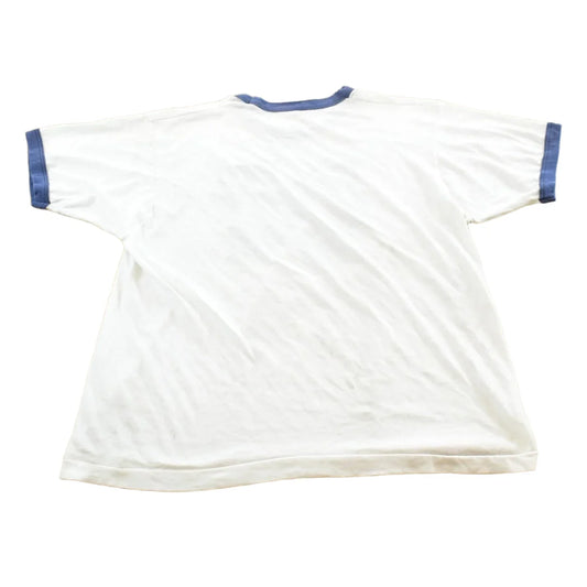 Vintage 1980s Naval Academy Collegiate Ringer T-Shirt Mens M from propervintagecanada