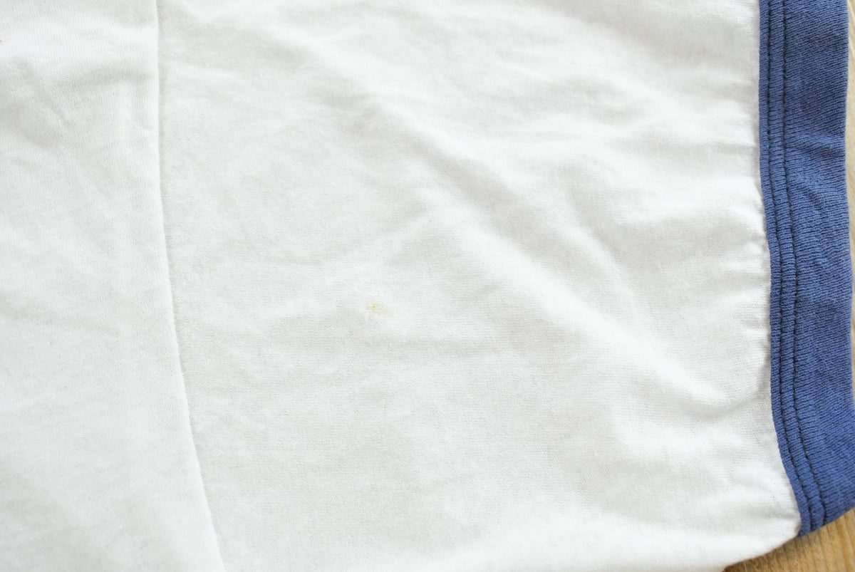 Vintage 1980s Naval Academy Collegiate Ringer T-Shirt Mens M from propervintagecanada