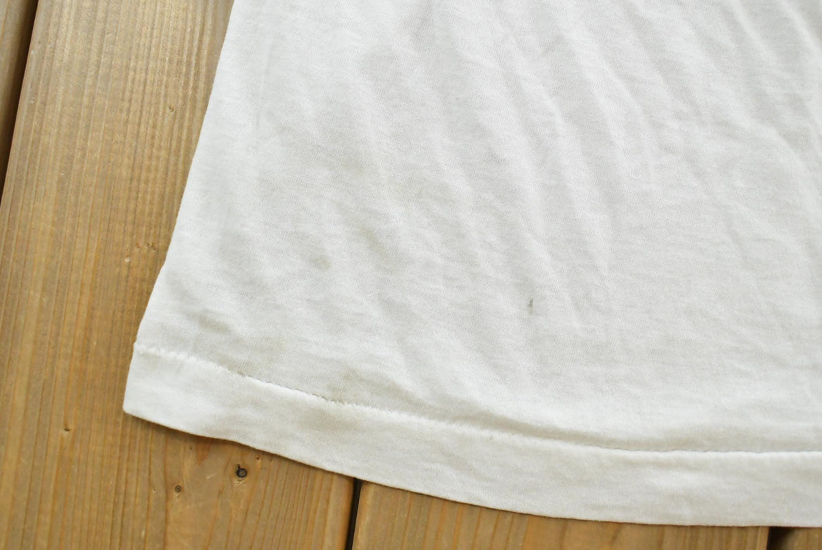 Vintage 1980s Naval Academy Collegiate Ringer T-Shirt Mens M from propervintagecanada