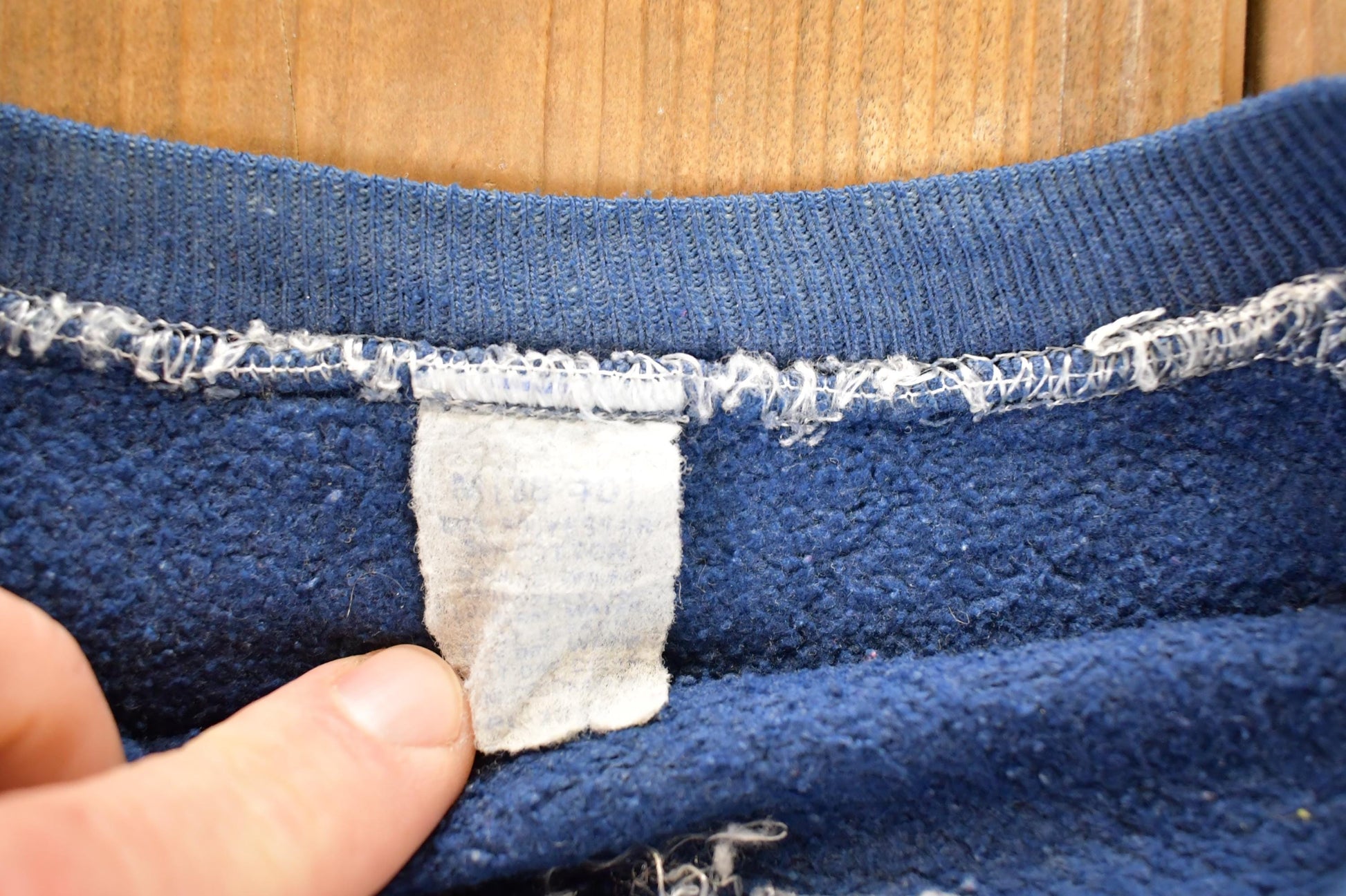 Vintage 1980s Navy Blank Crewneck Sweatshirt Women's L from propervintagecanada