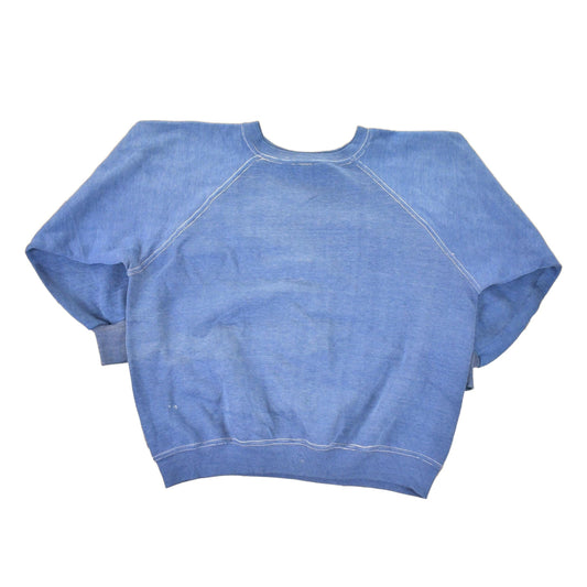 Vintage 1980s Navy Blank Crewneck Sweatshirt Women's L from propervintagecanada