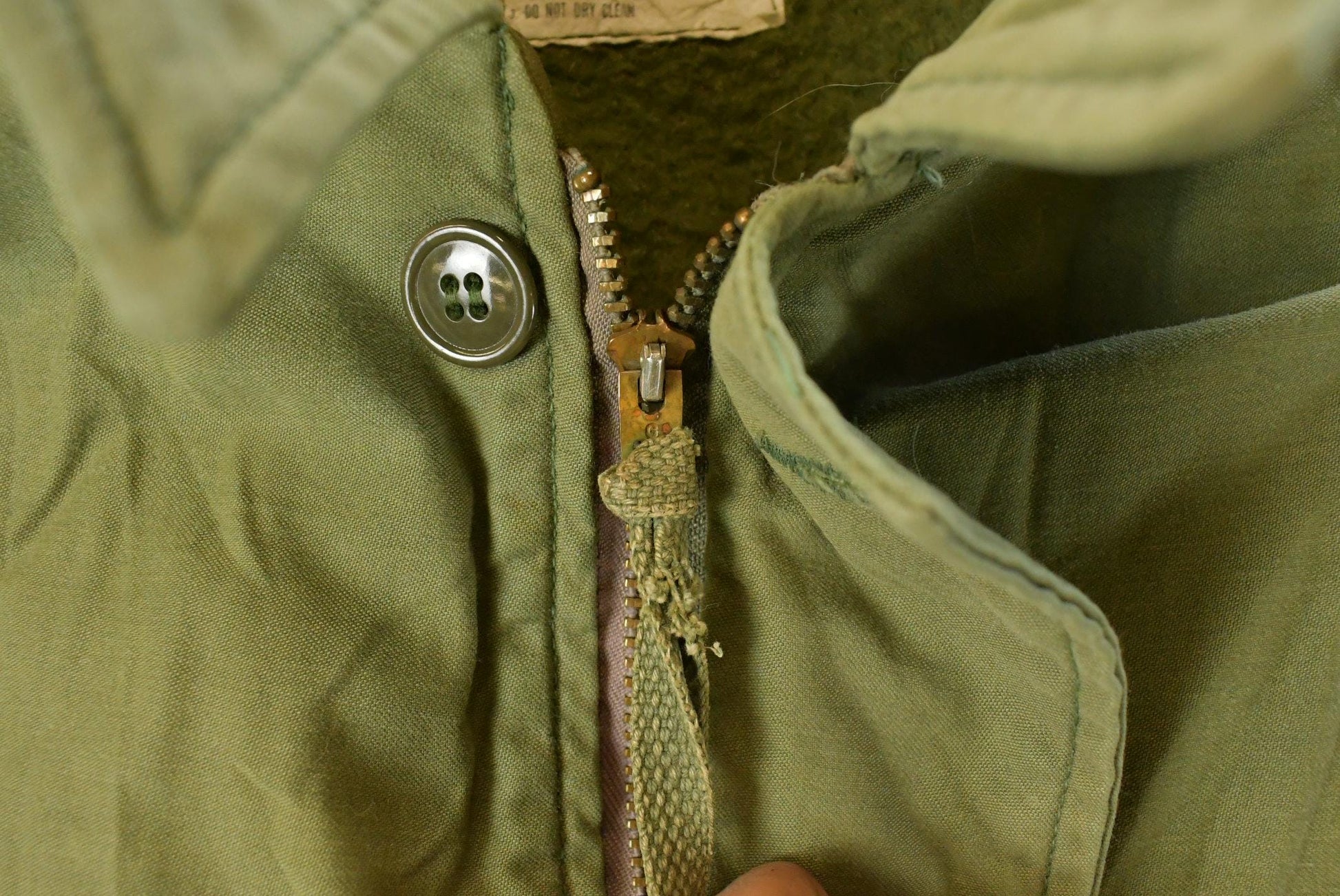 Vintage 1980s Navy Deck Jacket Men's Large / Wool Lined / Army Green / Vintage Army / Militaria / True Vintage from propervintagecanada
