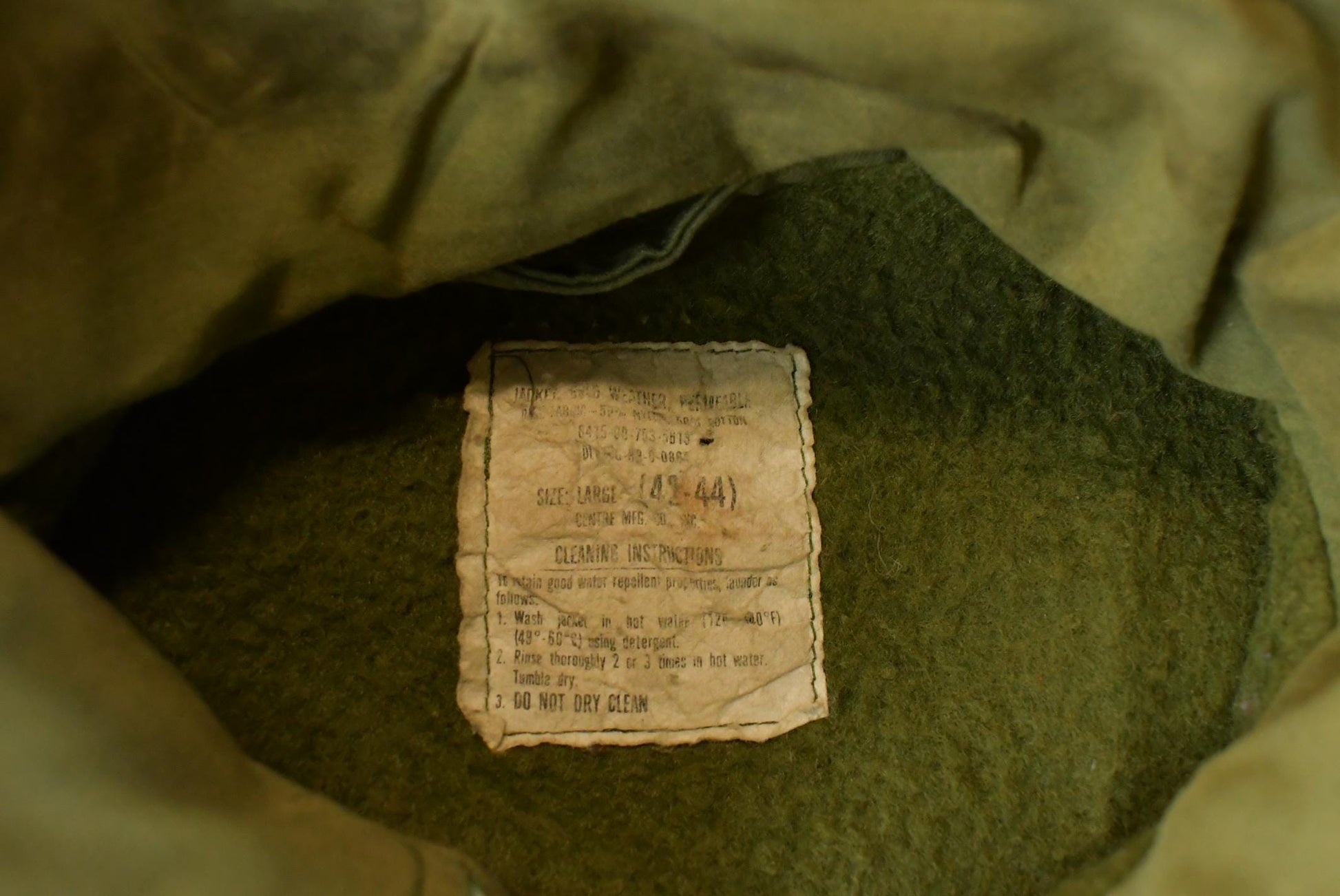 Vintage 1980s Navy Deck Jacket Men's Large / Wool Lined / Army Green / Vintage Army / Militaria / True Vintage from propervintagecanada