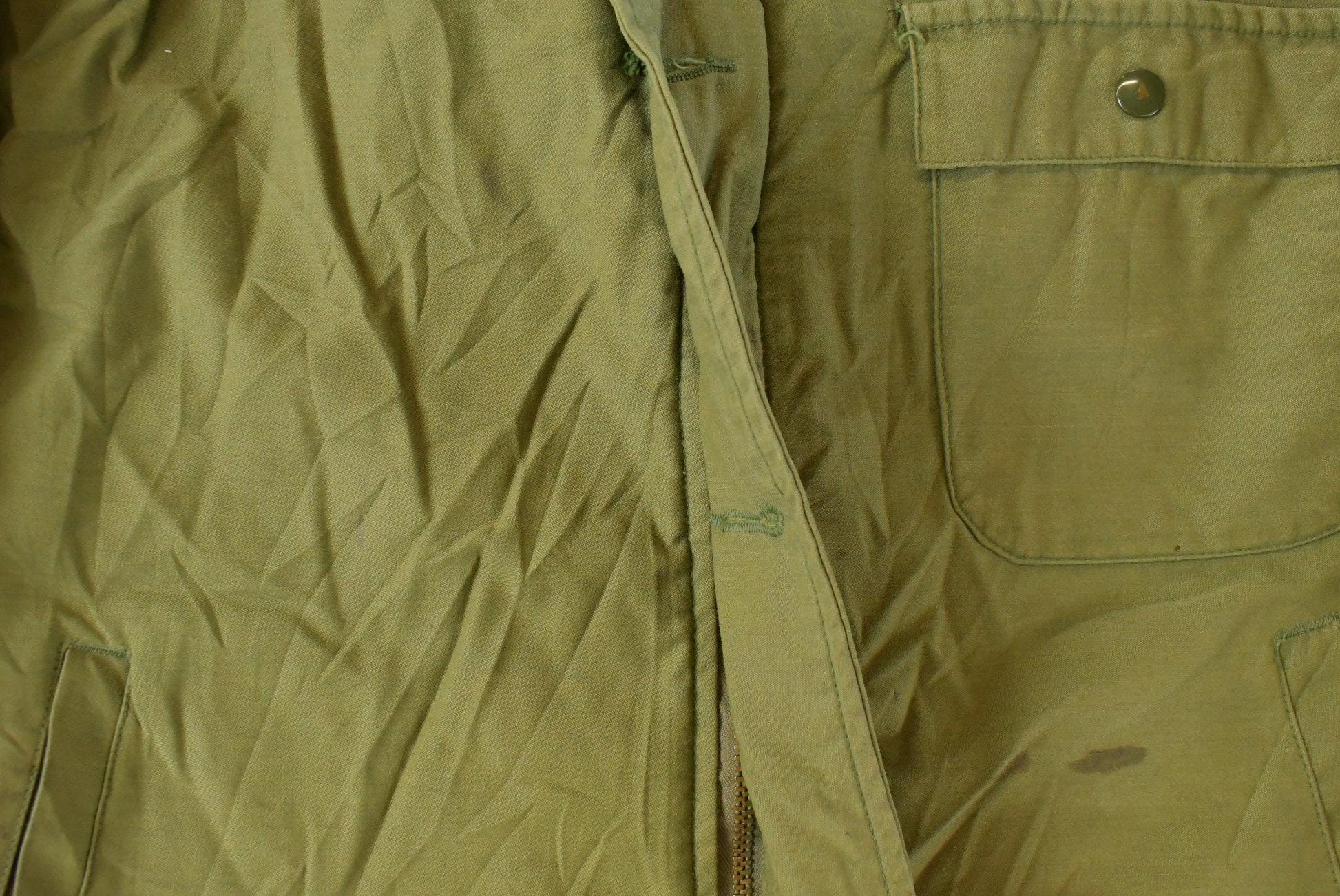 Vintage 1980s Navy Deck Jacket Men's Large / Wool Lined / Army Green / Vintage Army / Militaria / True Vintage from propervintagecanada