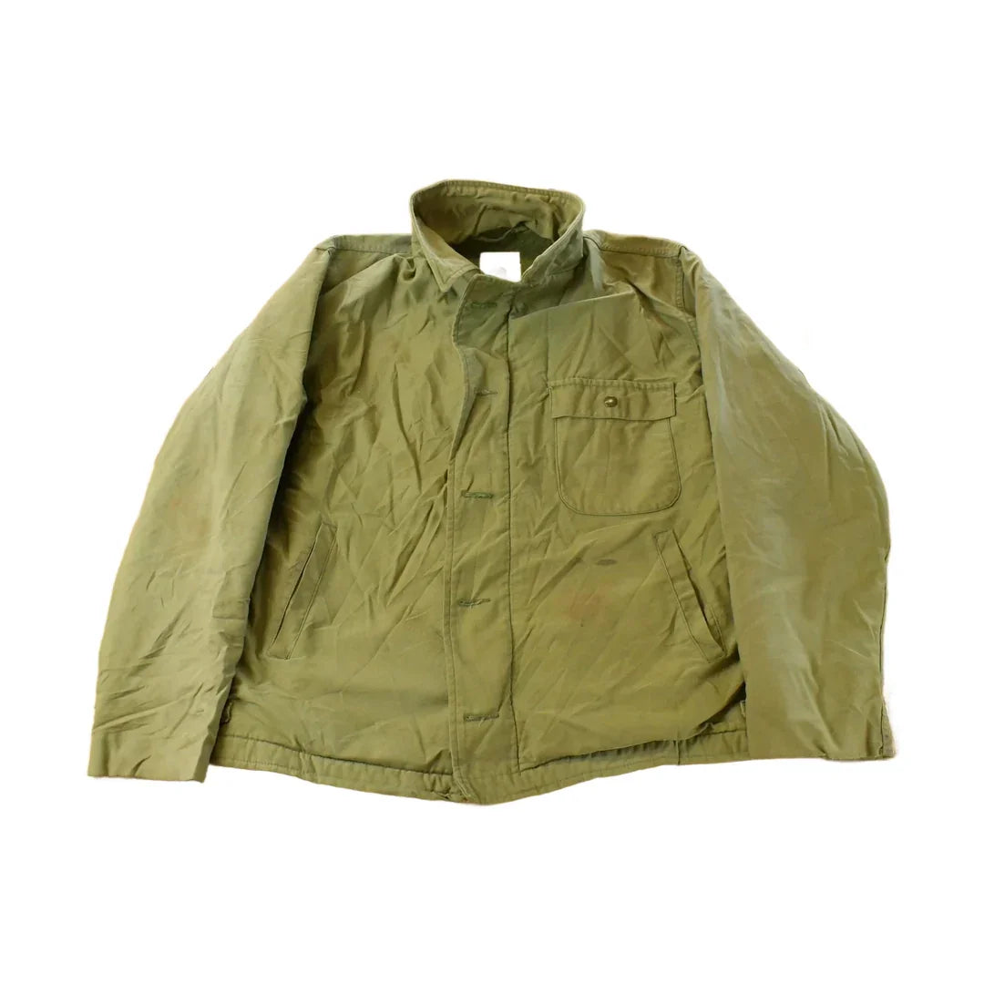Vintage 1980s Navy Deck Jacket Men's Large / Wool Lined / Army Green / Vintage Army / Militaria / True Vintage from propervintagecanada