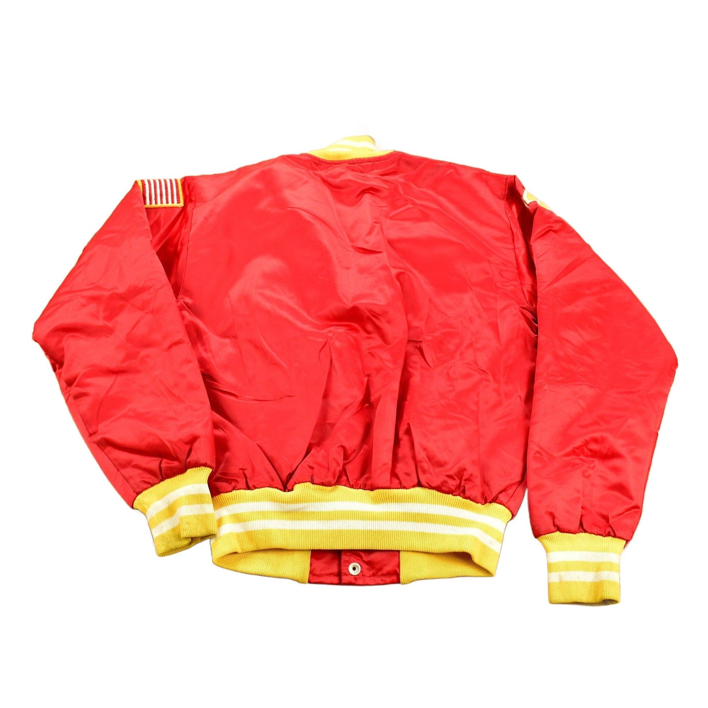 Vintage 1980s New Jersey Rockets Fleece Lined Satin Jacket Men's S from propervintagecanada