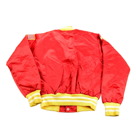 Vintage 1980s New Jersey Rockets Fleece Lined Satin Jacket Men's S from propervintagecanada
