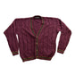 Vintage 1980s New River 3D Cable Knit Cardigan Sweater Men's Medium from propervintagecanada