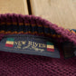 Vintage 1980s New River 3D Cable Knit Cardigan Sweater Men's Medium from propervintagecanada
