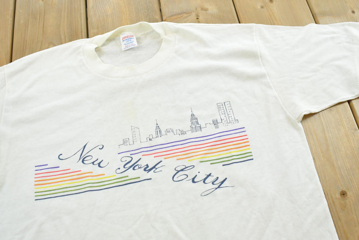 Vintage 1980s New York City Graphic Souvenir Travel T-Shirt Mens M from propervintagecanada