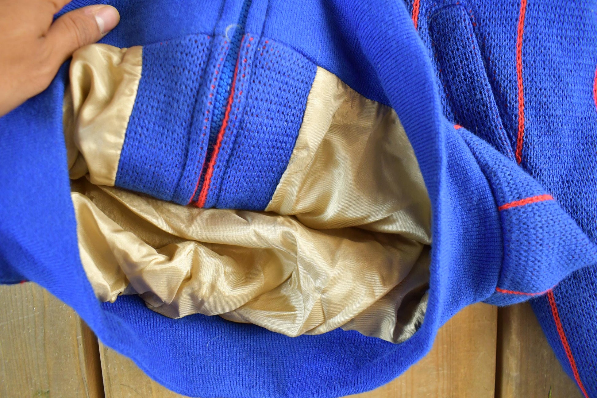 Vintage 1980s New York Giants NFL Cliff Engle Knit Full Zip Sweater Jacket Men's Medium from propervintagecanada