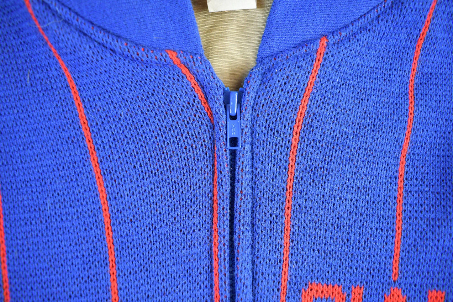Vintage 1980s New York Giants NFL Cliff Engle Knit Full Zip Sweater Jacket Men's Medium from propervintagecanada