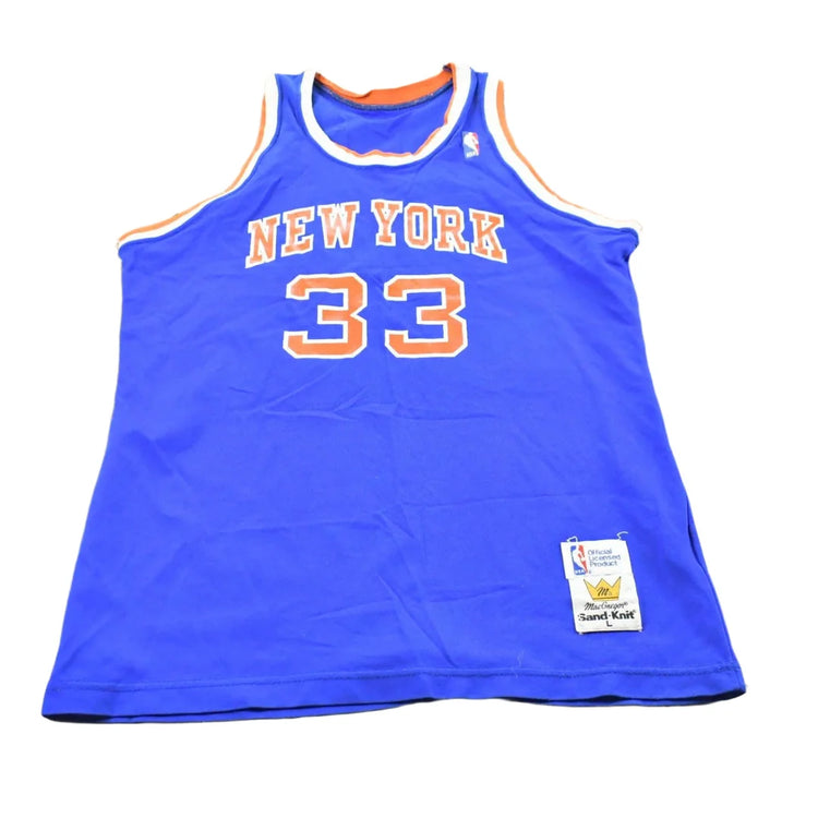 Vintage 1980s New York Knicks Patrick Ewing Sand Knit NBA Basketball Jersey Size M Men's Medium from propervintagecanada