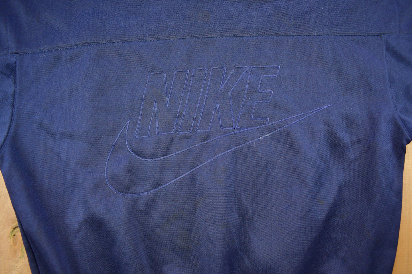 Vintage 1980s Nike Big Swoosh Jersey Like Crewneck Sweatshirt from propervintagecanada