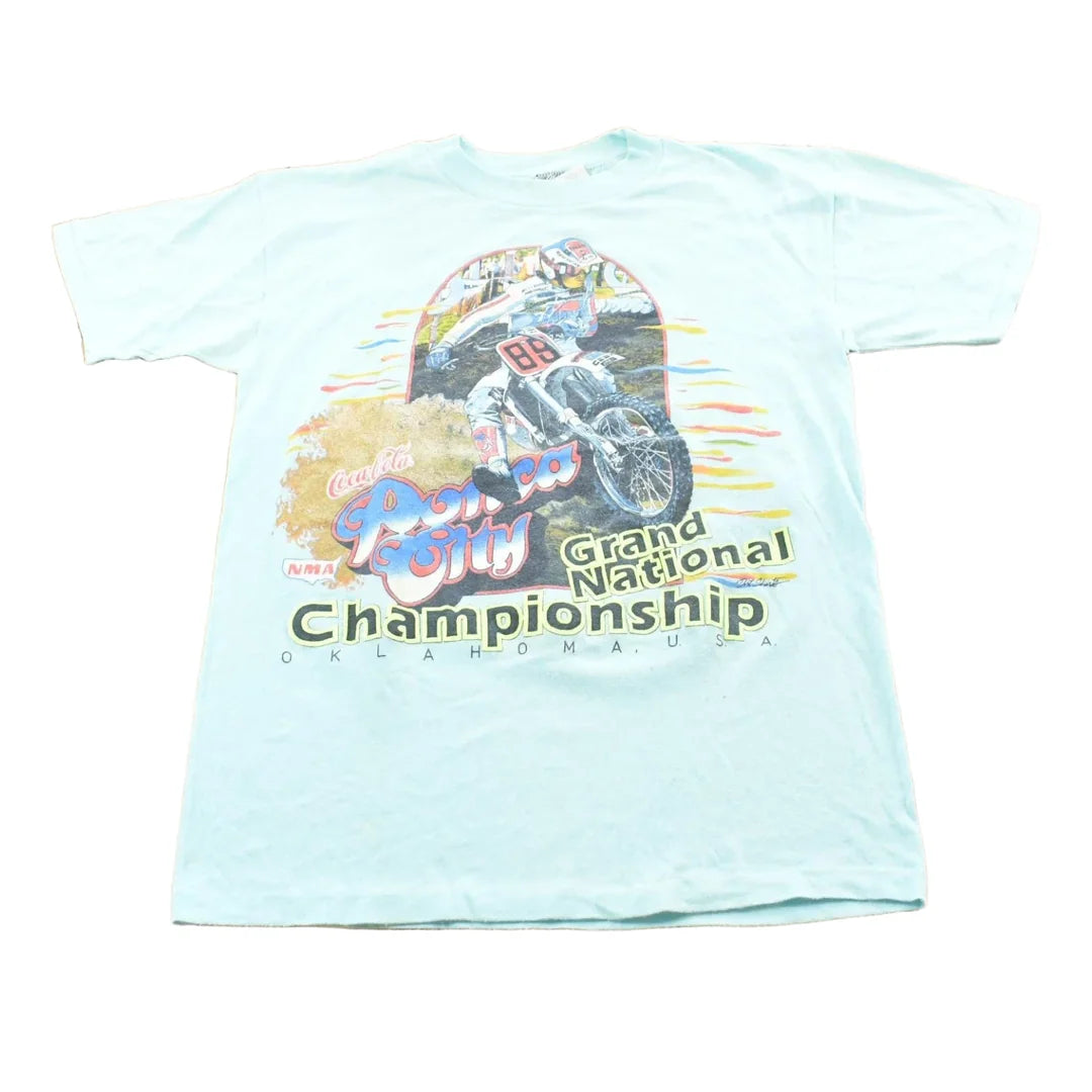 Vintage 1980s NMA Ponca City Grand National Championship Motocross T-Shirt Mens S from propervintagecanada