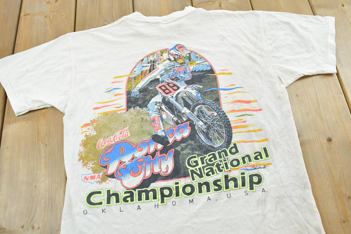 Vintage 1980s NMA Ponca City Grand National Championship Motocross T-Shirt Mens S from propervintagecanada
