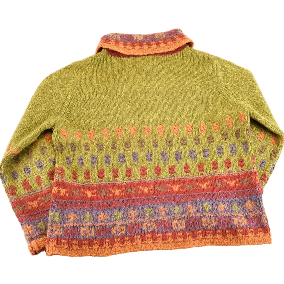 Vintage 1980s Norm Thompson Knit Western Crewneck Sweater Women's M from propervintagecanada
