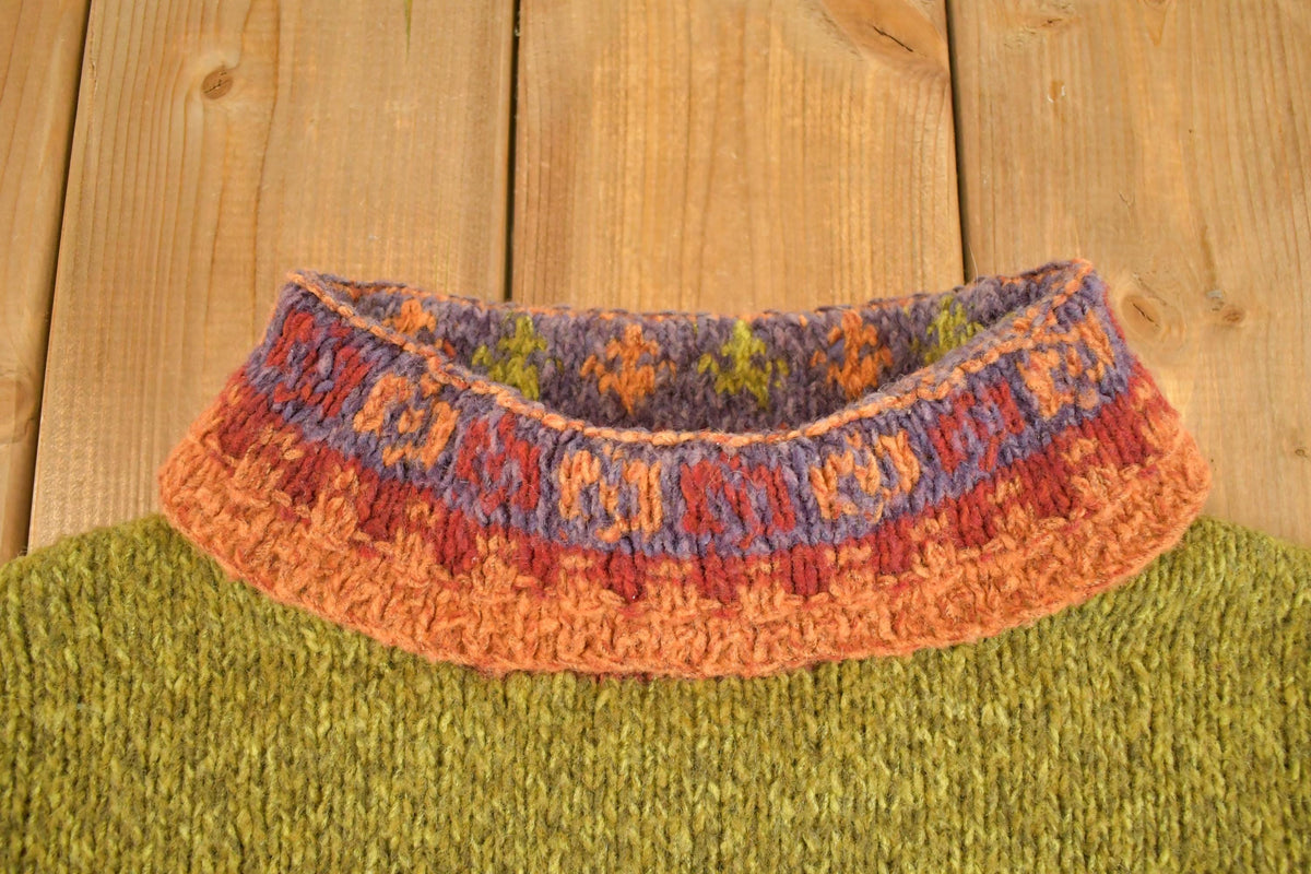 Vintage 1980s Norm Thompson Knit Western Crewneck Sweater Women's M from propervintagecanada