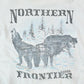 Vintage 1980s Northern Frontier Canada Two Wolves Crewneck Sweatshirt Men's Small from propervintagecanada