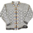 Vintage 1980s Northern Isles Metal Clasp Abstract Knit Cardigan Sweater Women&