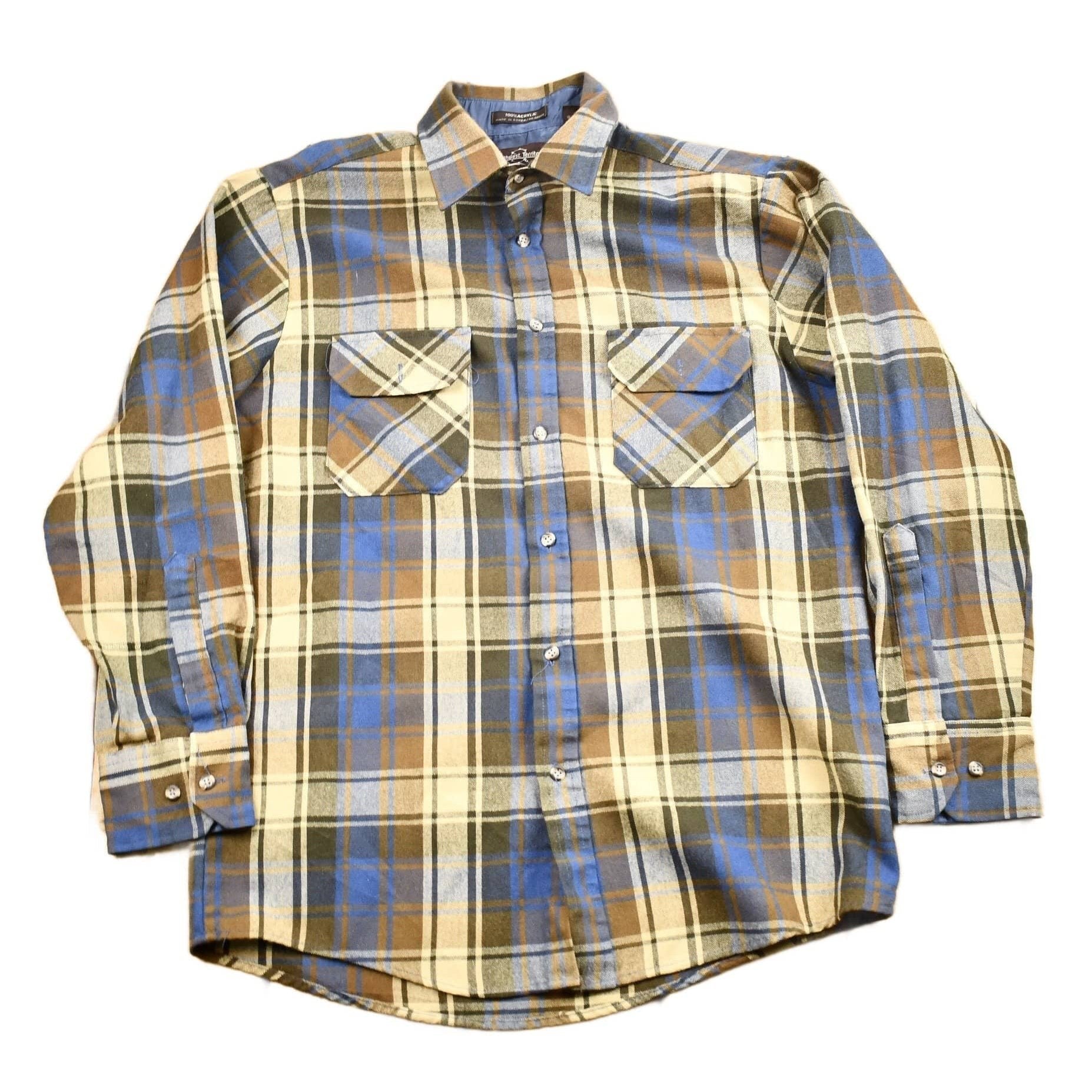 Vintage 1980s Northwest Territory Button Up Plaid ShirtMen's Medium from propervintagecanada