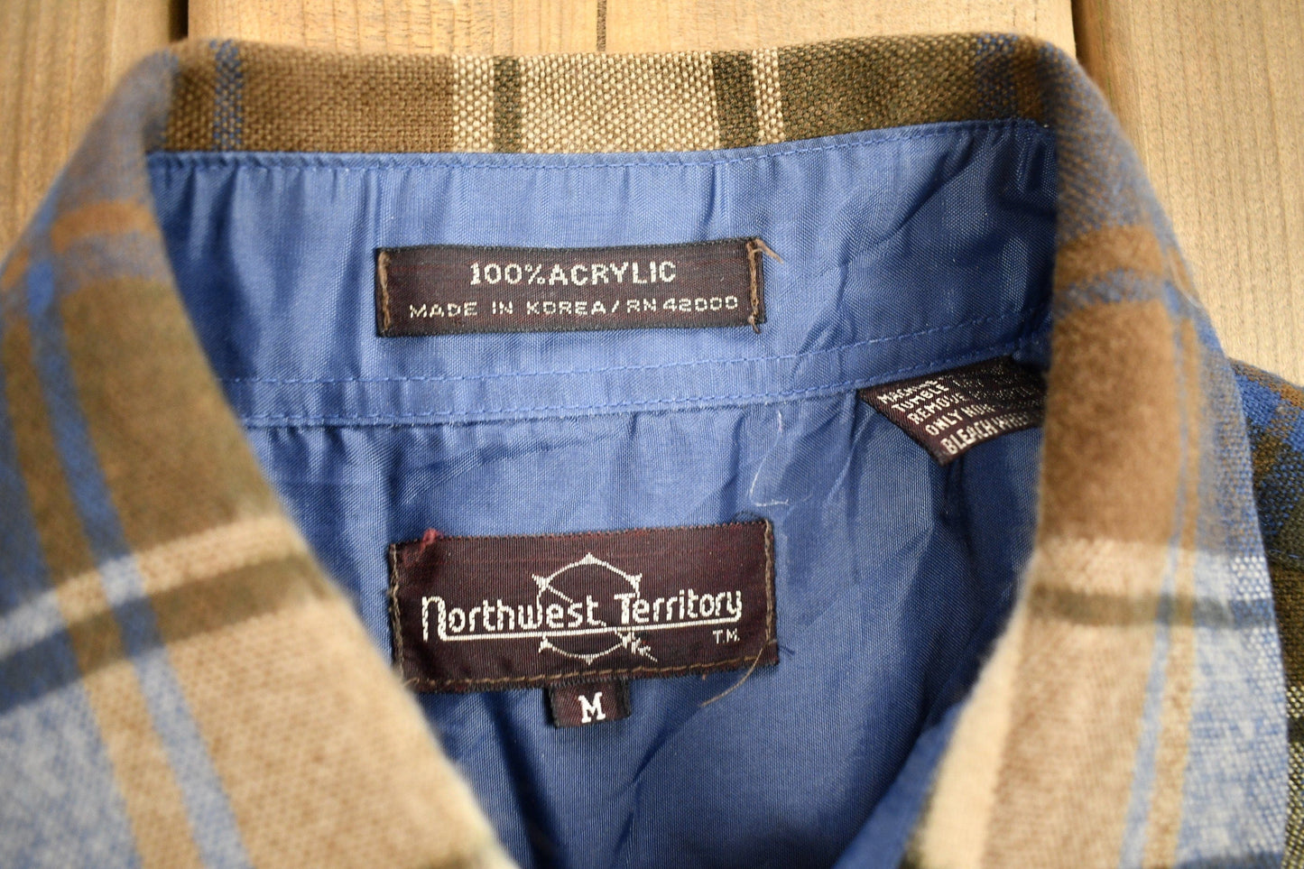 Vintage 1980s Northwest Territory Button Up Plaid ShirtMen's Medium from propervintagecanada