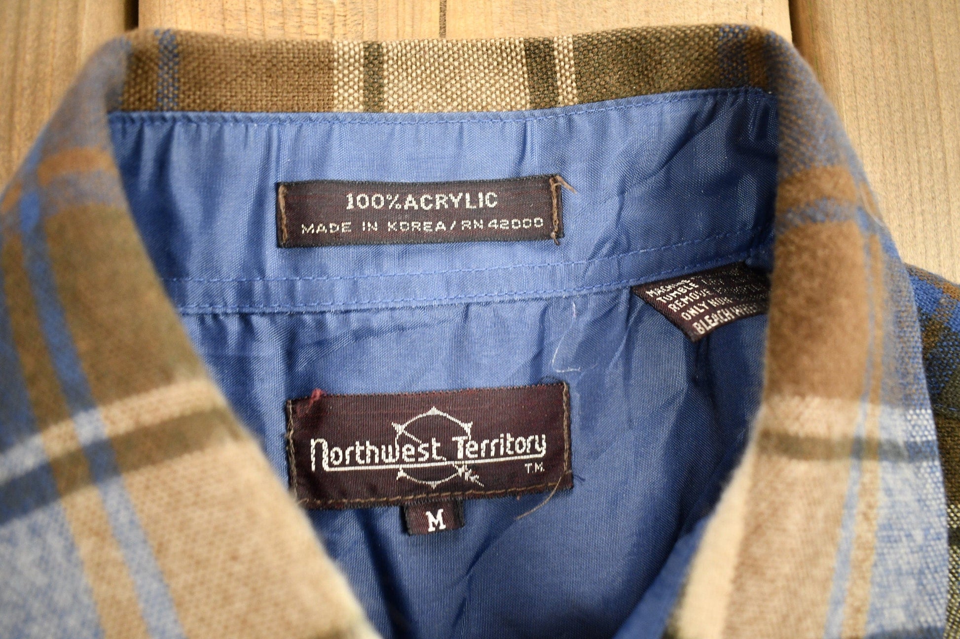 Vintage 1980s Northwest Territory Button Up Plaid ShirtMen's Medium from propervintagecanada