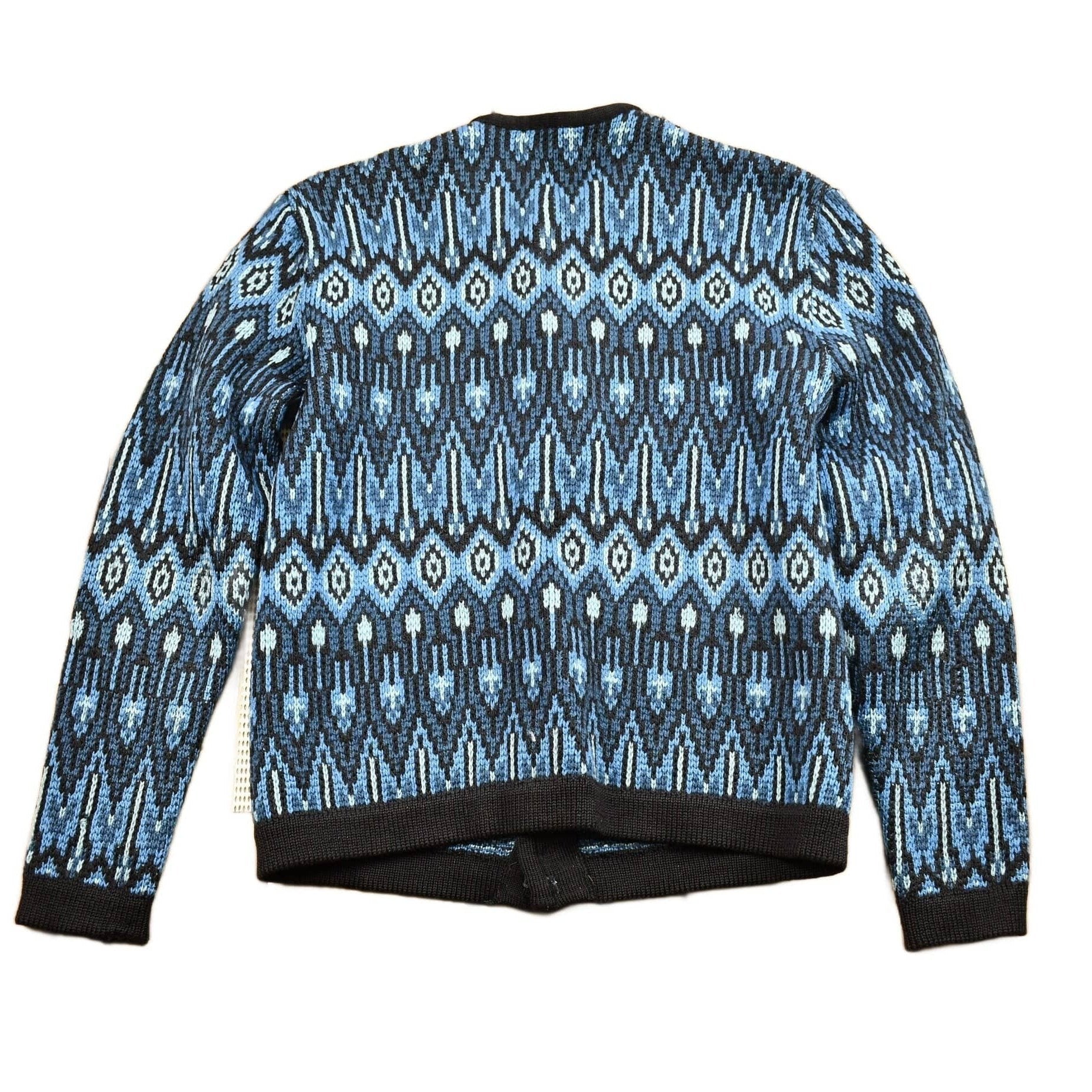 Vintage 1980s Norvyk Pure Wool Cardigan Sweater Diamond Pattern Women's S from propervintagecanada