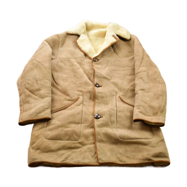 Vintage 1980s Nurseys Sheepskin Shearling Leather Jacket from propervintagecanada