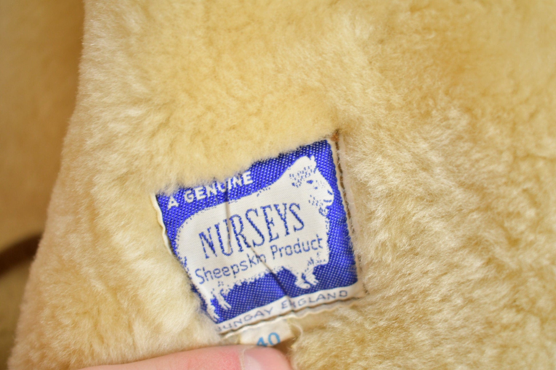 Vintage 1980s Nurseys Sheepskin Shearling Leather Jacket from propervintagecanada