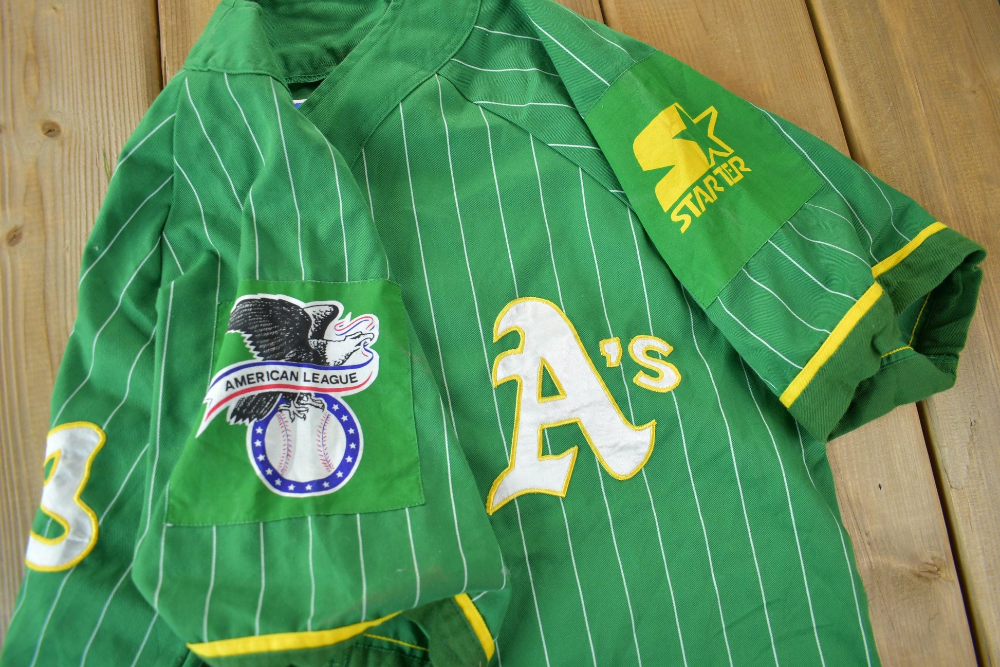 Vintage 1980s Oakland Athletics MLB Baseball Starter Jersey Men's Medium