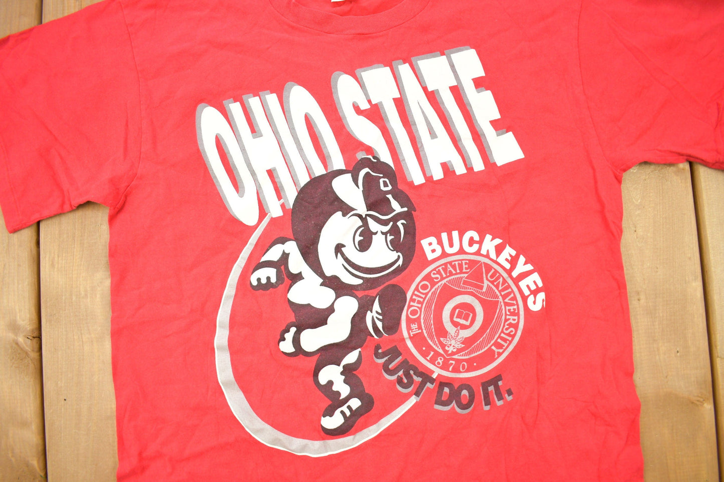 Vintage 1980s Ohio State University Buckeyes Collegiate Nike T-Shirt Men's Large from propervintagecanada