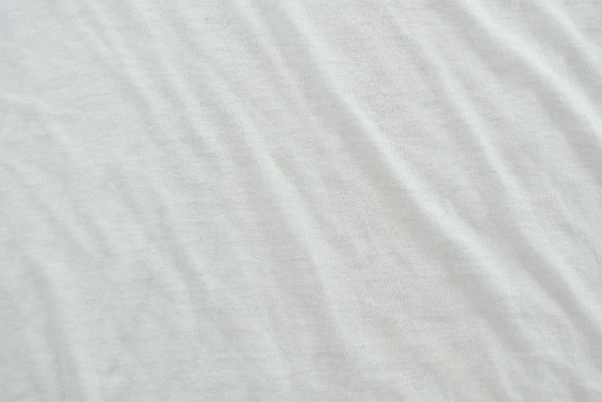 Vintage 1980s Old Doe Rainbow Iron On Print Ringer T-Shirt Men's M from propervintagecanada
