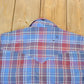 Vintage 1980s Open Range Plaid Western Cowboy Button Up Shirt Men's Large from propervintagecanada