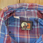 Vintage 1980s Open Range Plaid Western Cowboy Button Up Shirt Men's Large from propervintagecanada