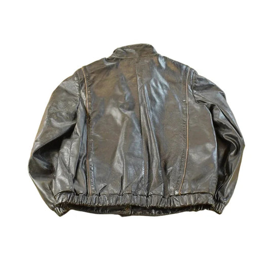 Vintage 1980s Opera Leather Moto Cafe Racer Biker Jacket Women's Medium / 80s Motorcycle Coat / Outerwear / Streetwear from propervintagecanada
