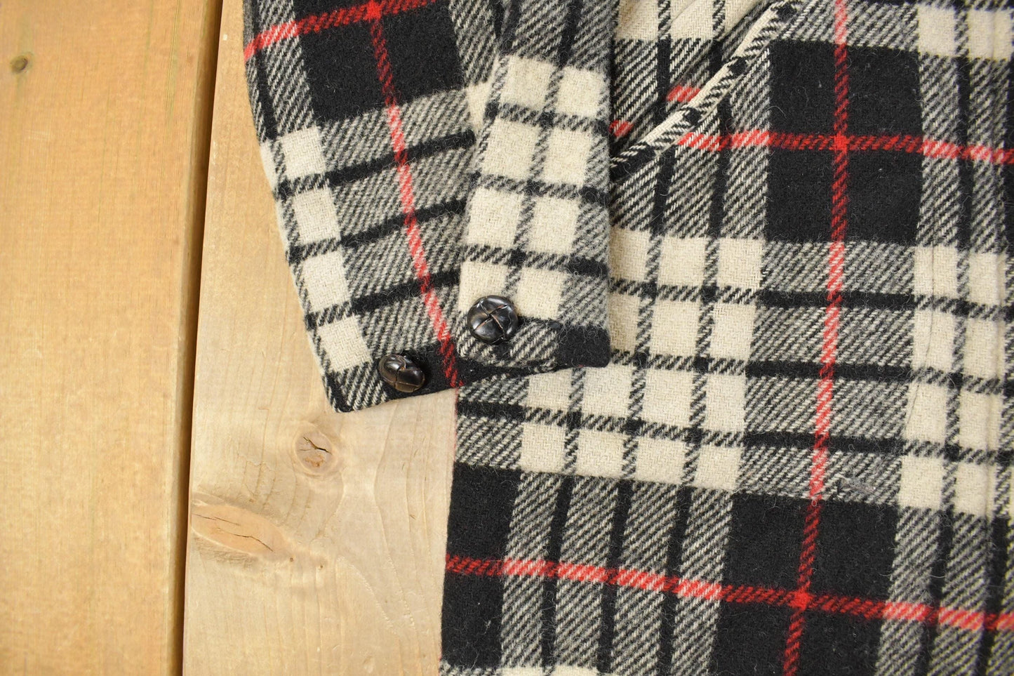 Vintage 1980s Orvis Wool Tartan Plaid Quarter Zip Pullover Jacket Men's Large from propervintagecanada