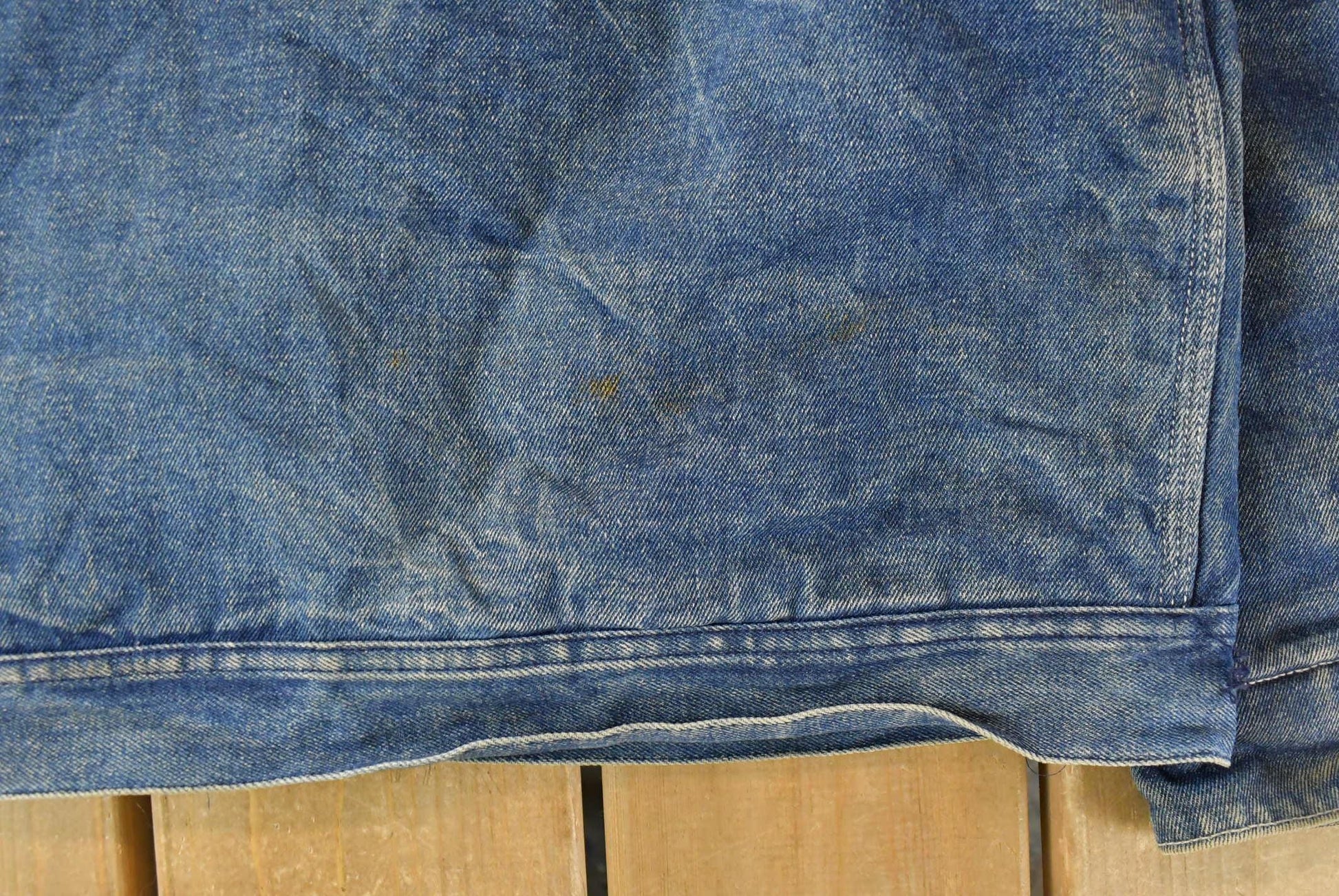 Vintage 1980s Osh Kosh B'Gosh Denim Full Zip Work Jacket Men's L / Sun Faded Distressed / 80s USA Work Wear / Vintage Jean Jacket from propervintagecanada