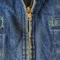 Vintage 1980s Osh Kosh B'Gosh Denim Full Zip Work Jacket Men's L / Sun Faded Distressed / 80s USA Work Wear / Vintage Jean Jacket from propervintagecanada