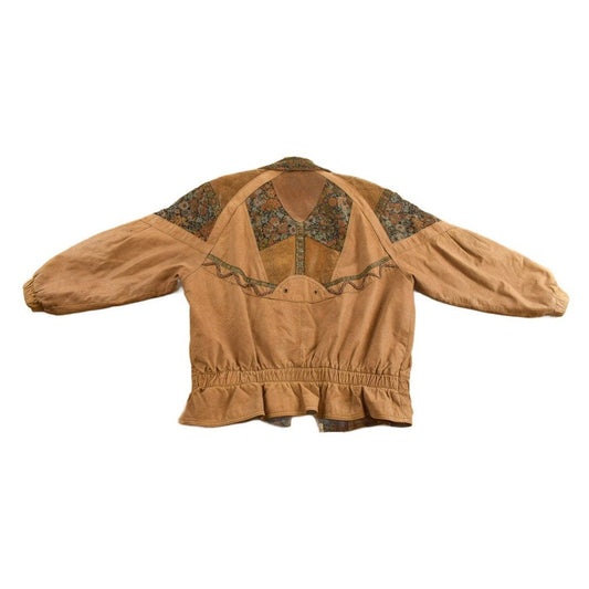 Vintage 1980s Otello Pelle Floral Pattern Jacket Men's Large from propervintagecanada