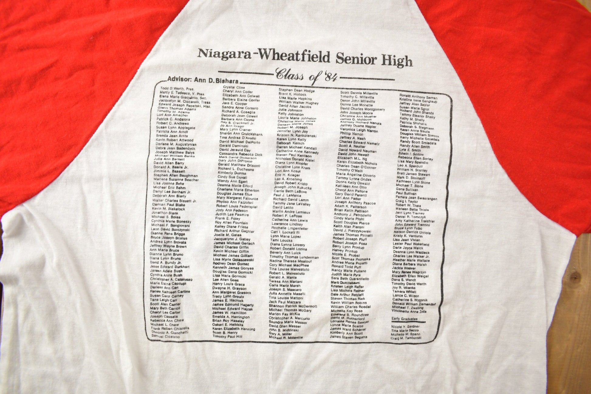 Vintage 1980s Out The Door In '84 Graduation Graphic T Shirt Men's Medium from propervintagecanada