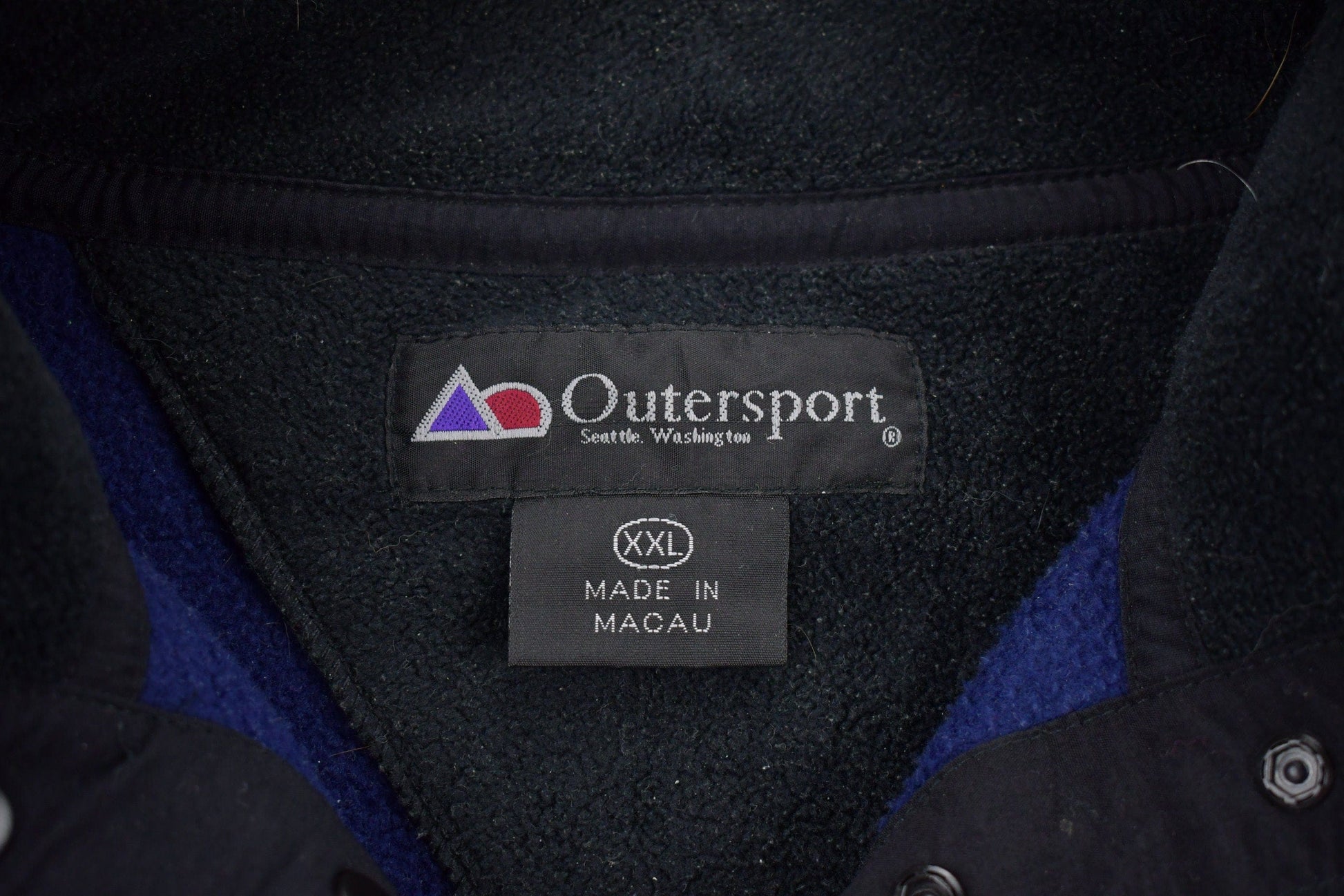 Vintage 1980s Outersport Quarter Zip Fleece Sweater Men's 2XL from propervintagecanada