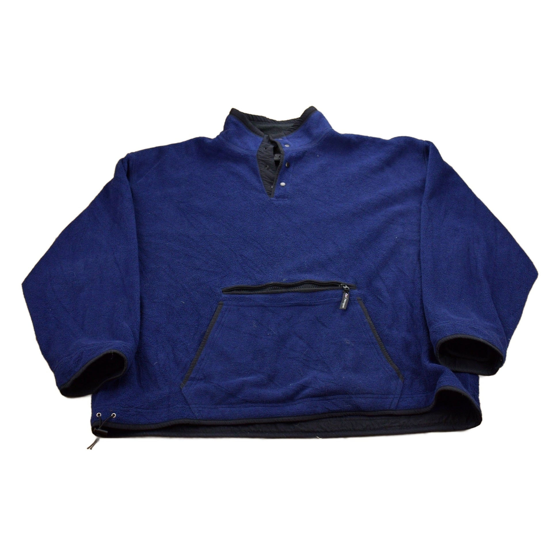 Vintage 1980s Outersport Quarter Zip Fleece Sweater Men's 2XL from propervintagecanada
