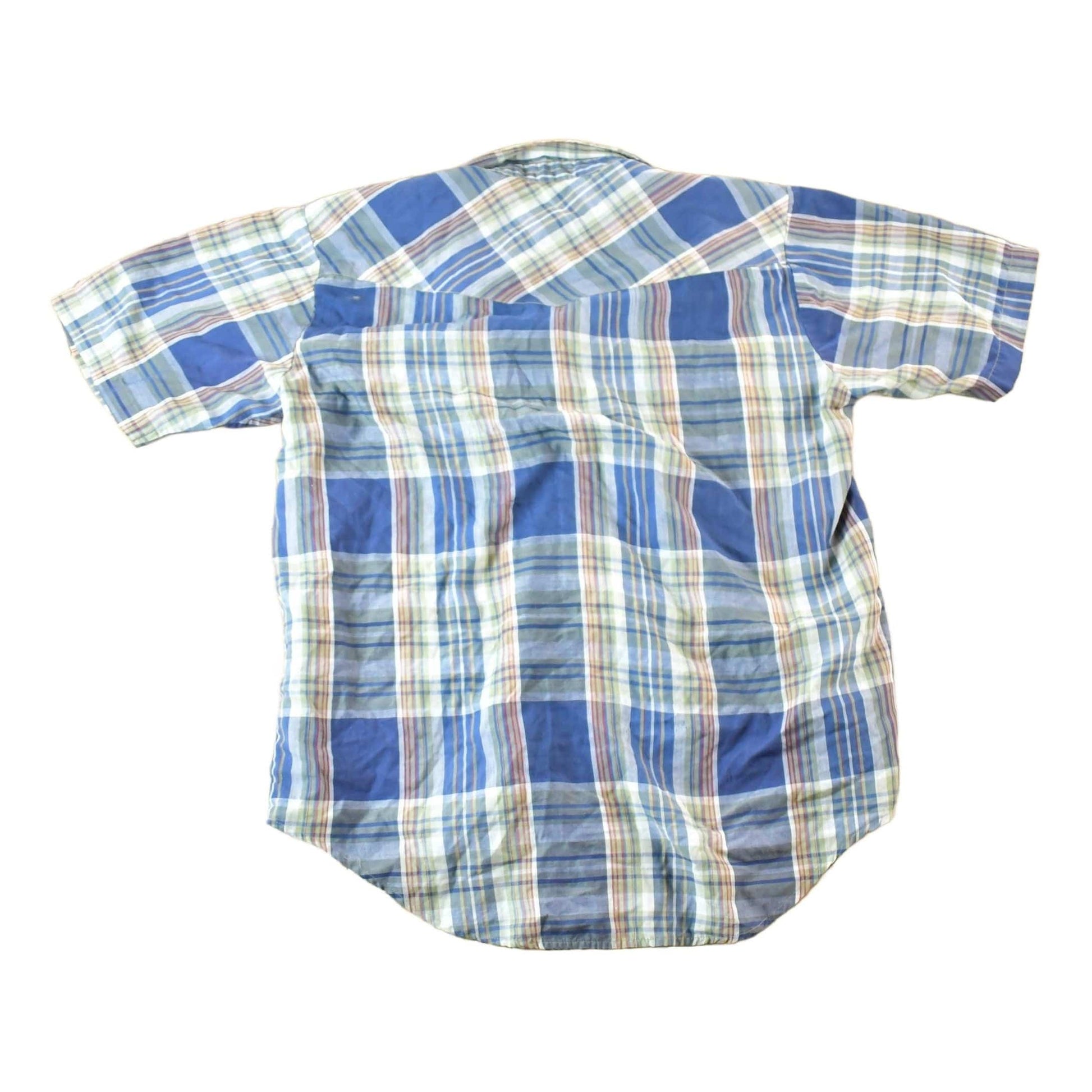 Vintage 1980s Outlaw Western Wear Plaid Button Up Shirt Men's L from propervintagecanada